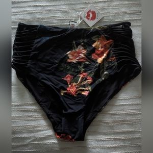 NWT Hot Kiss floral print bathing suit bottoms.